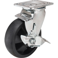 Hi-Temp Caster, Swivel with Brake, 6" (152.4 mm), Nylon, 880 lbs. (399 kg.) Pryde Industrial Inc.