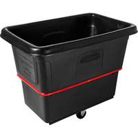 Chariot cubique utilitaire &agrave; usage intensif, Plastique recycl&eacute; noir, 43-1/4" lo x 28" la x 33-3/4" h, Volume 12 pi³, Capacit&eacute; 800 lb Pryde Industrial Inc.