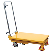 Hydraulic Scissor Lift Table, 17.75" L x 27.5" W/27-1/2" L x 17-3/4" W, Steel, 330 lbs. Capacity Pryde Industrial Inc.