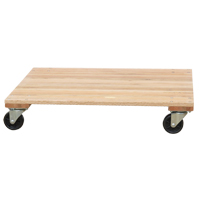Solid Platform Wood Dolly, Rubber Wheels, 1200 lbs. Capacity, 18" W x 30" D x 7" H Pryde Industrial Inc.