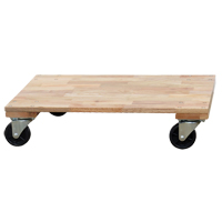 Solid Platform Wood Dolly, Rubber Wheels, 1200 lbs. Capacity, 24" W x 36" D x 7" H Pryde Industrial Inc.