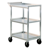 Utility Cart, 3 Tiers, 16-1/2" W x 39" H x 27-3/4" D, 350 lbs. Capacity Pryde Industrial Inc.