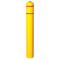 Enveloppe lisse pour butoir avec bandes r&eacute;fl&eacute;chissantes, 4" dia. x 56" l, Jaune Pryde Industrial Inc.