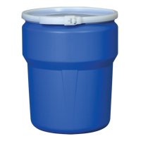 Baril emboîtable en poly&eacute;thyl&egrave;ne, 10 gal. US (8,33 gal. imp.), Dessus ouvert, Bleu Pryde Industrial Inc.