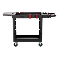 Chariot utilitaire robuste et polyvalent, 2 tiers, 17-3/4" x 36" x 46-1/5", Capacit&eacute; 500 lb Pryde Industrial Inc.