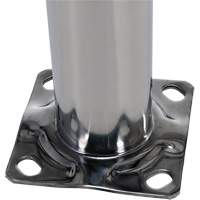Safety Bollard, Stainless Steel, 36" H x 8" W, Silver Pryde Industrial Inc.