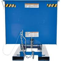 Conteneur autobasculeur, Acier, 1 vg³, Bleu Pryde Industrial Inc.