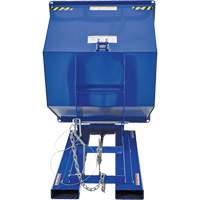Conteneur autobasculeur, Acier, 1 vg³, Bleu Pryde Industrial Inc.