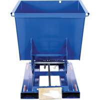 Conteneur autobasculeur, Acier, 1/2 vg³, Bleu Pryde Industrial Inc.