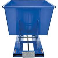 Conteneur autobasculeur, Acier, 1 vg³, Bleu Pryde Industrial Inc.