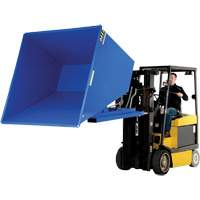 Conteneur autobasculeur, Acier, 2-1/2 vg³, Bleu Pryde Industrial Inc.