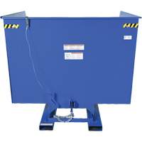 Conteneur autobasculeur, Acier, 4 vg³, Bleu Pryde Industrial Inc.