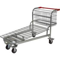 Chariot en treillis emboîtable, Acier, 28-3/4" x 37-1/16" x 59-5/8", Capacit&eacute; 275 lb Pryde Industrial Inc.