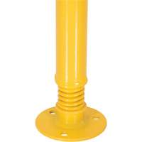 Spring Loaded Bollard, Steel, 42" H x 2-1/8" W, Yellow Pryde Industrial Inc.