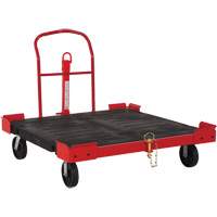 Towable Pallet Cart, 54-1/2" L x 51" W, 2500 lbs. Cap., Polyolefin Wheels Pryde Industrial Inc.