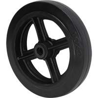 Mold-On Rubber Wheel, 10" (254 mm) Dia. x 2" (50.8 mm) W, 948 lbs. (430 kg) Capacity Pryde Industrial Inc.
