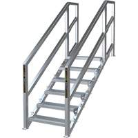 SmartStairs 6-10 Steps Modular Construction Stair System, 75" H Pryde Industrial Inc.