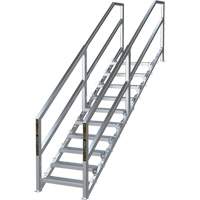 SmartStairs 6-10 Steps Modular Construction Stair System, 75" H Pryde Industrial Inc.