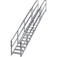 SmartStairs 17-21 Steps Modular Construction Stair System, 157-1/2" H Pryde Industrial Inc.