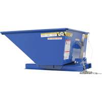 Conteneur autobasculeur en style D &agrave; profil bas, Acier, 1/4 vg³, Bleu Pryde Industrial Inc.