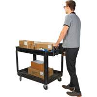 Utility Cart, 2 Tiers, 25-5/8" x 33-1/2" x 43-3/4", 550 lbs. Capacity Pryde Industrial Inc.