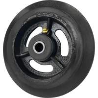 Mold-On Rubber Wheel, 6'' (152 mm) Dia. x 1-1/2" (38 mm) W, 450 lbs. (204 kg.) Capacity Pryde Industrial Inc.