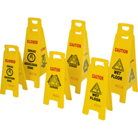 Wet Floor Safety Signs, Quadrilingual with Pictogram Pryde Industrial Inc.