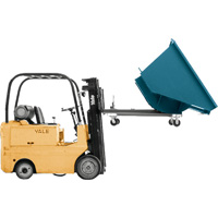 Self-Dumping Hopper, Steel, 5 cu.yd., Blue Pryde Industrial Inc.