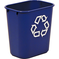 Recycling Container , Deskside, Plastic, 13-5/8 US Qt. Pryde Industrial Inc.