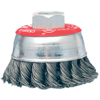 High-Performance Knot Twisted Cup Brush, 3" Dia. x 10mm x 1.25" Arbor Pryde Industrial Inc.