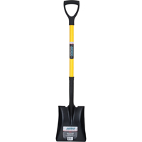 Square Point Shovel, Fibreglass, Tempered Steel Blade, D-Grip Handle, 32-1/2" Long Pryde Industrial Inc.