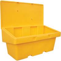 Contenants pour sel & sable SOS, Avec Moraillon, 72" x 36" x 36", 36 pi³, Jaune Pryde Industrial Inc.