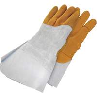 Gants de soudage &agrave; l'arc TIG en cuir de daim retourn&eacute; Gander Brand, Cuir fleur de daim, Taille 10 Pryde Industrial Inc.