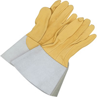 Gants de soudage &agrave; l'arc TIG en cuir de daim retourn&eacute; Gander Brand, Cuir fleur de daim, Taille 10 Pryde Industrial Inc.