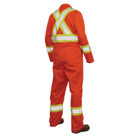 Unlined Safety Coveralls, Large, High Visibility Orange Pryde Industrial Inc.