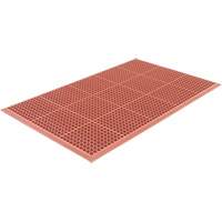 Tapis de s&eacute;rie Competitor, &agrave; fentes, 3' x 5' x 7/8", Orange, Caoutchouc naturel Pryde Industrial Inc.