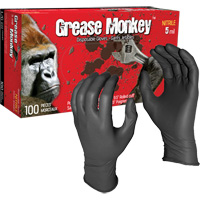 Grease Monkey&reg; Disposable Gloves, Large, Nitrile, 5-mil, Powder-Free, Black Pryde Industrial Inc.