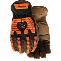 Drill Sergeant Impact Gloves, Large, Grain Leather Palm, Slip-On Cuff Pryde Industrial Inc.