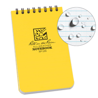 Carnet de notes de poche &agrave; spirale, Couverture souple, Jaune, 100 Pages, 3" , 5"  Pryde Industrial Inc.
