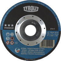 Meule &agrave; tronçonner 2-en-1 de premi&egrave;re qualit&eacute; Thincut, 5" x 0,045", Arbre de 7/8", Type 27, Oxyde d'aluminium, 12250 Tr/min Pryde Industrial Inc.