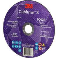 Cubitron 3 Cut-Off Wheel, 6" x 0.045", Type T27, Ceramic, 10200 RPM Pryde Industrial Inc.