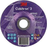Cubitron™ 3 Cut-Off Wheel, 5" x 0.045", 7/8" Arbor, Type T27, Ceramic, 12250 RPM NY551 | Pryde Industrial Inc.