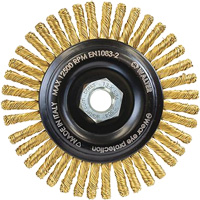 Spark-Free Brass Wire Wheel, 5" Dia. x 5/8"-11 Arbor Pryde Industrial Inc.
