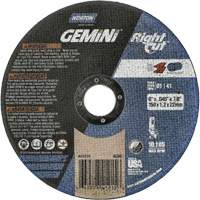 Meule &agrave; tronçonner pour coupe &agrave; angle droit RightCut Gemini, 6" x 0,045", Arbre de 7/8", Type 01/41, Oxyde d'aluminium, 10185 Tr/min Pryde Industrial Inc.