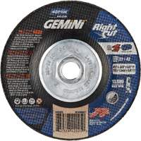 Meule &agrave; tronçonner pour coupe &agrave; angle droit RightCut Gemini, 4-1/2" x 0,045", Arbre de 5/8"-11, Type 27/42, Oxyde d'aluminium, 13580 Tr/min Pryde Industrial Inc.