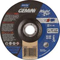 Meule &agrave; tronçonner pour coupe &agrave; angle droit RightCut Gemini, 6" x 0,045", Arbre de 7/8", Type 27/42, Oxyde d'aluminium, 10185 Tr/min Pryde Industrial Inc.