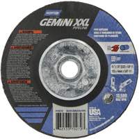 Gemini XXL Grinding & Cutting Wheel, 4-1/2" x 1/8", 5/8"-11 Arbor, Type 27, Aluminum Oxide Pryde Industrial Inc.