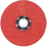Disque de verrouillage en fibres avec fixation Speed-Change, 4-1/2" dia., Grain 24, C&eacute;ramique d'alumine Pryde Industrial Inc.