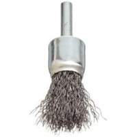 Brosse &agrave; fils cr&ecirc;p&eacute;s avec moyeu, 3/4", Fils 0,006", Tige 1/4" Pryde Industrial Inc.