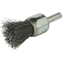 Brosse &agrave; fils cr&ecirc;p&eacute;s avec moyeu, 3/4", Fils 0,014", Tige 1/4" Pryde Industrial Inc.
